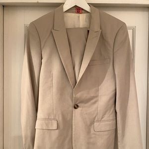 Cream slim suit